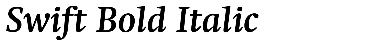 Swift Bold Italic